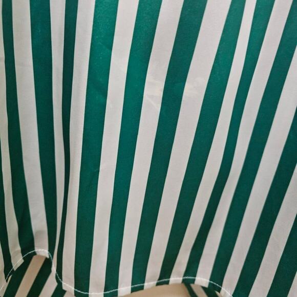 Show Me Your Mumu XXL Green White Satin Feel jammies. Soft. Sexy. Stylish. NY. - Picture 13 of 16